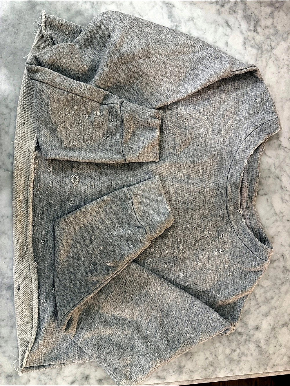 alo Yoga Gray Distressed sweatshirt- M